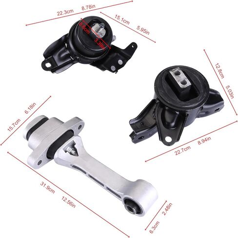 3PCS Engine Motor ＆ Transmission Mount Kit for 2011-2015 Kia Optima 2.4L Automatic, Replaces A71001 A7197 A71034 in Saudi Arabia