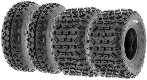 Set of 4 SunF A035 XC MX 21x6-10 Front & 20x11-9 Rear Sport ATV UTV Knobby Tires, 6 PR, Tubeless in Saudi Arabia