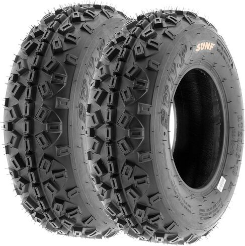 Set of 4 SunF A035 XC MX 21x6-10 Front & 20x11-9 Rear Sport ATV UTV Knobby Tires, 6 PR, Tubeless in Saudi Arabia