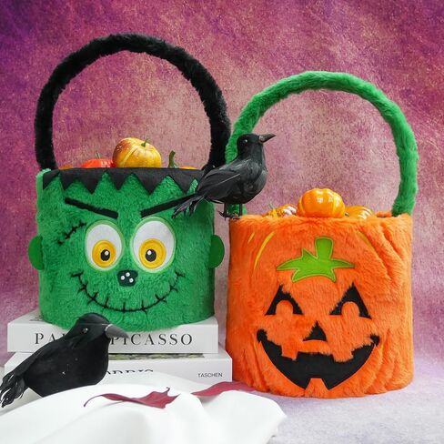 Dia 7.9" * H 15.7" Set of 3pcs, Adorable Plush Bunny Bucket &Chick Bucket&Unicorn Bag,Large Capacity Cute Easter Egg Hunting Baskets for Party Supplies Candy Gifts Storage in Saudi Arabia