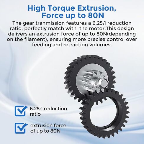 Creality K1 MAX Extruder، طارد محرك مباشر بدون محرك متدرج، يدعم بثق تغذية مزدوج التروس خيوط 1.75 مم متوافقة مع الطابعات ثلاثية الأبعاد Ender 3 V3/K1C/ K1/K1 Max in Kuwait