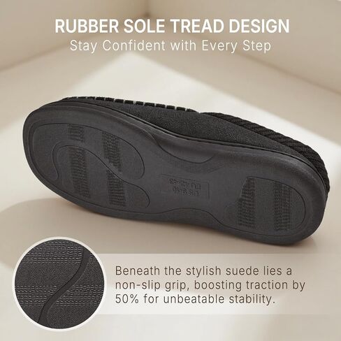 شبول Athmile للرجال Memory Foam Foam Indoor Moccasin House Shoes Slip-on Comfy Remippers for Bedroom Home in Kuwait