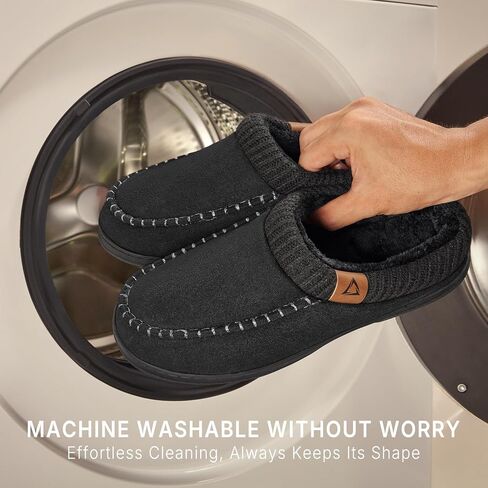 شبول Athmile للرجال Memory Foam Foam Indoor Moccasin House Shoes Slip-on Comfy Remippers for Bedroom Home in Kuwait