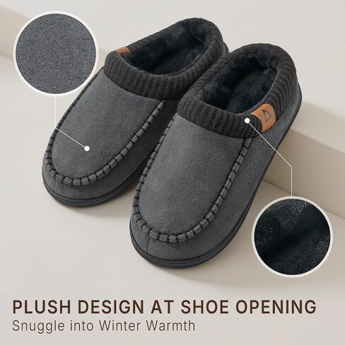 شبول Athmile للرجال Memory Foam Foam Indoor Moccasin House Shoes Slip-on Comfy Remippers for Bedroom Home in Kuwait