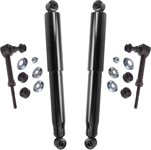 Detroit Axle - خلفية 4pc طقم امتصاصات الصدمات لشيفروليه الاعتدال GMC التضاريس بونتياك سيل ، 2 امتصاص الصدمات 2 التثبيت Sway Bar Links end end in Saudi Arabia