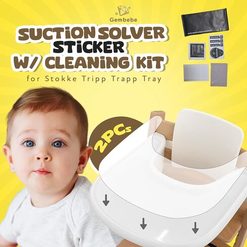 Suction Solver Sticker Compatible with Stokke Tripp Trapp Tray Safe Adehisve Placemat Improves Suction Keeps Suction Bowls and Toys Baby High Chair Placemat (2, Peanut Shape) in Kuwait
