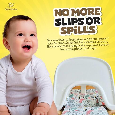 Suction Solver Sticker Compatible with Stokke Tripp Trapp Tray Safe Adehisve Placemat Improves Suction Keeps Suction Bowls and Toys Baby High Chair Placemat (2, Peanut Shape) in Kuwait