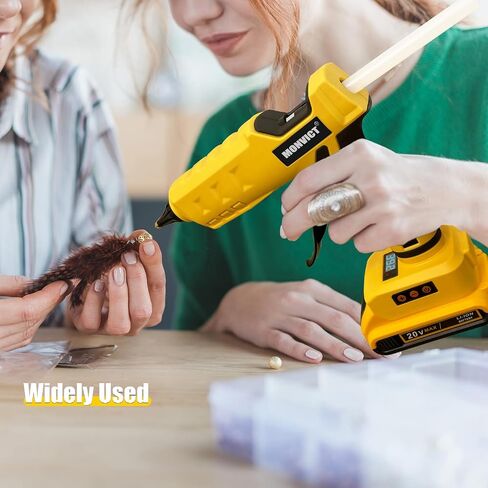 MONVICT Cordless Glue Gun for Dewalt 20V Battery with 50 Glue Sticks, Upgraded 100W Digital Temperature Adjustable Handheld Electric Power Full Size Heavy Duty Hot Glue Gun (Tool only) in Saudi Arabia
