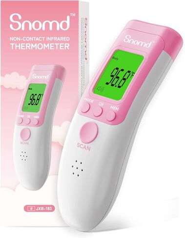 Non-Touch Forehead Thermometer, Digital Infrared Thermometer 2 in 1 for Adult and Kids Baby Thermometer with Fever Alarm in Kuwait
