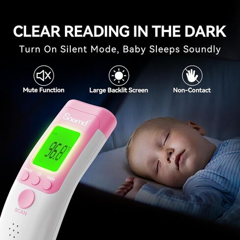 Non-Touch Forehead Thermometer, Digital Infrared Thermometer 2 in 1 for Adult and Kids Baby Thermometer with Fever Alarm in Kuwait
