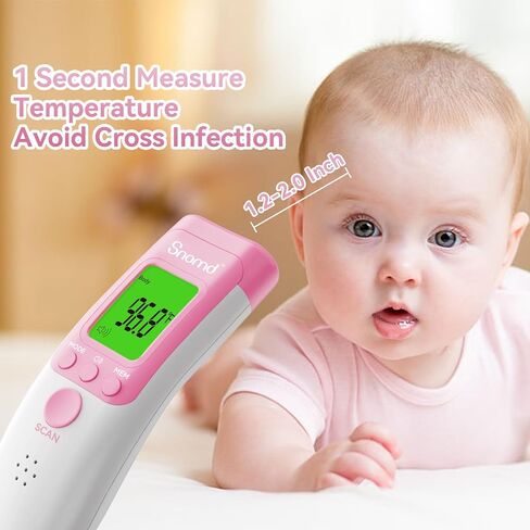 Non-Touch Forehead Thermometer, Digital Infrared Thermometer 2 in 1 for Adult and Kids Baby Thermometer with Fever Alarm in Kuwait