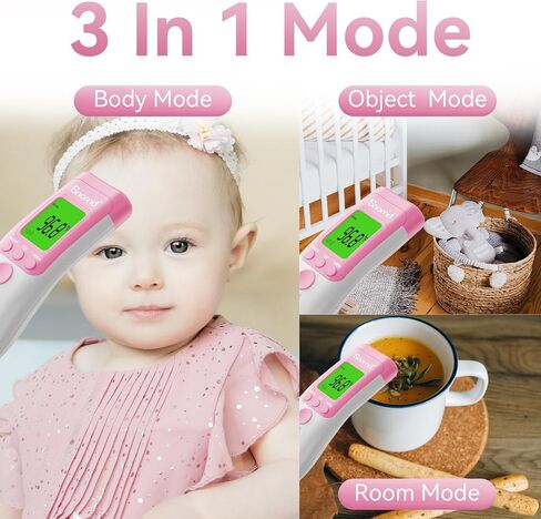 Non-Touch Forehead Thermometer, Digital Infrared Thermometer 2 in 1 for Adult and Kids Baby Thermometer with Fever Alarm in Kuwait