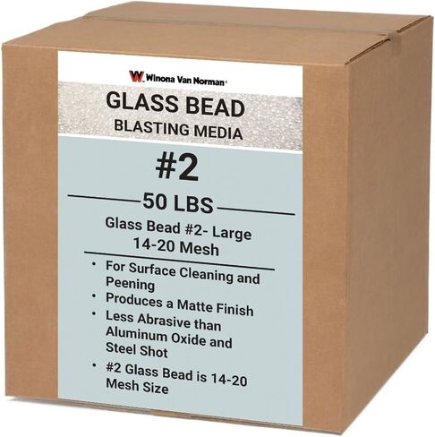 Sand Blasting Media -Large Size - Glass Bead #2, 14-20 Mesh (10lbs) in Kuwait