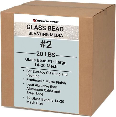 Sand Blasting Media -Large Size - Glass Bead #2, 14-20 Mesh (10lbs) in Kuwait
