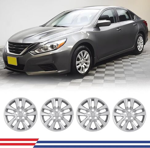 CPW 16'' Hubcaps Fit for 2013 2014 2015 2016 2017 2018 Nissan Altima, Wheels Rim Cover Fit for 2013-2018 Nissan Altima 16'' Steel Wheels, ABS & PC Material Hub Caps Set of 4 (16-Inch, Black Lacquer) in Saudi Arabia