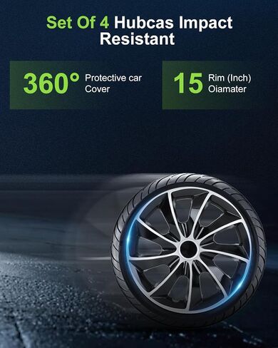 Scitoo Snap على حافة Hubcap 15 بوصة استبدال إطار Auto Cap Oem Cap Oem Veter Hubcaps غطاء عجلة in Saudi Arabia