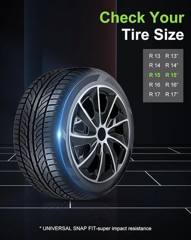 Scitoo Snap على حافة Hubcap 15 بوصة استبدال إطار Auto Cap Oem Cap Oem Veter Hubcaps غطاء عجلة in Saudi Arabia
