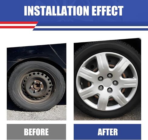 16 Inch Hubcaps Set of 4 ABS & PC Material Wheel Rim Cover for Honda Civic 2006-2011,16" Hubcaps Black Lacquer Fit for Steel Wheels Bolt On Installation Wheel Tire Covers Automotive Accessories in Saudi Arabia