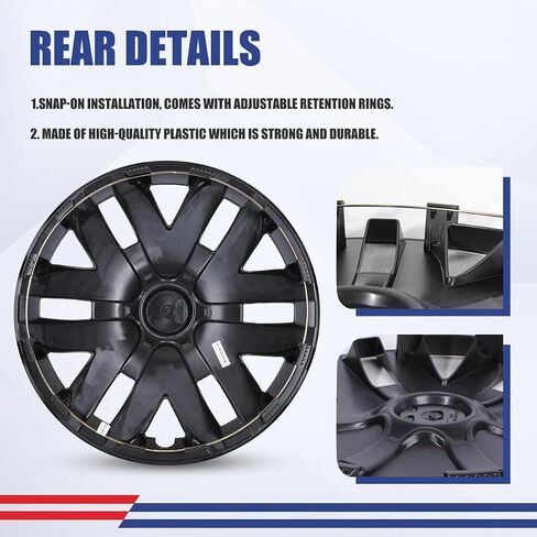 NIXON OFFROAD 16 Inch Hubcaps for Toyota Sienna 2004-2010 [Only Fit Steel Wheel] Wheel Rim Cover (Set of 4) PP Hub Caps Replacement for Car (Lacquer, 5143Style) in Saudi Arabia