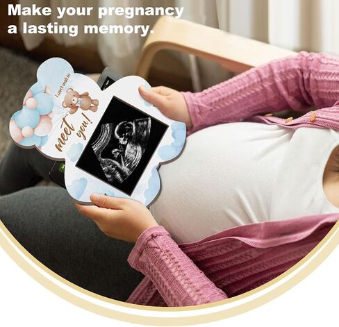 Winnie A Little Honey is On the Way Wooden Ultrasound Photo Frame, the Pooh Ultrasound Photo Frame, Honey Decor Ultrasound Photo Frame with Writing Card, Gift for First Time Moms 4.3 * 5.3 IN Picture in Saudi Arabia