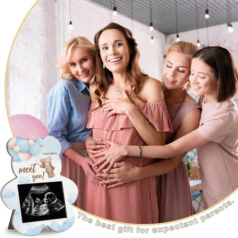Winnie A Little Honey is On the Way Wooden Ultrasound Photo Frame, the Pooh Ultrasound Photo Frame, Honey Decor Ultrasound Photo Frame with Writing Card, Gift for First Time Moms 4.3 * 5.3 IN Picture in Saudi Arabia