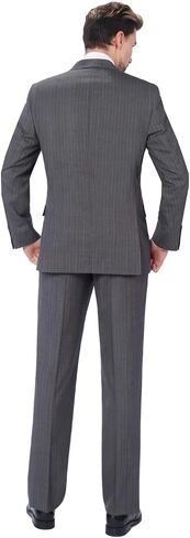 P&L Men's 2 Piece Wool Blend Suits Classic Fit - Single Breasted Two Button Jacket and Pants Set in Kuwait