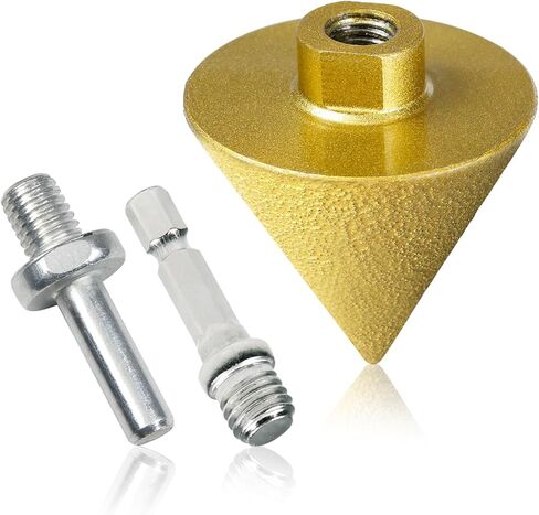Diamond Beveling Chamfer Bit, Diamond Countersink Drill Bit for 2"(50mm) Dia Hole Drilling Enlarging Trimming Grinding in Tile Granite Marble Porcelain Ceramic with M10 Thread Adapter in Kuwait