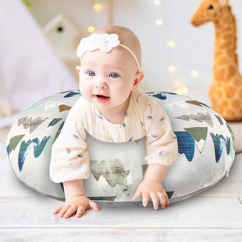 TANOFAR Nursing Pillow Cover 1 Pack, Stretchy Removable Covers for Breastfeeding Pillows, Ultra Soft Newborny Feeding Pillowcase for Boy & Girl, Fits 26"x20" Pillows, Line in Kuwait