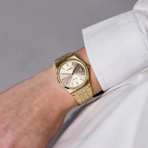 Casio MTP-B145G-9AV Men's Vintage Gold Tone Stainless Steel Gold Dial 3-Hand Analog Watch in Saudi Arabia
