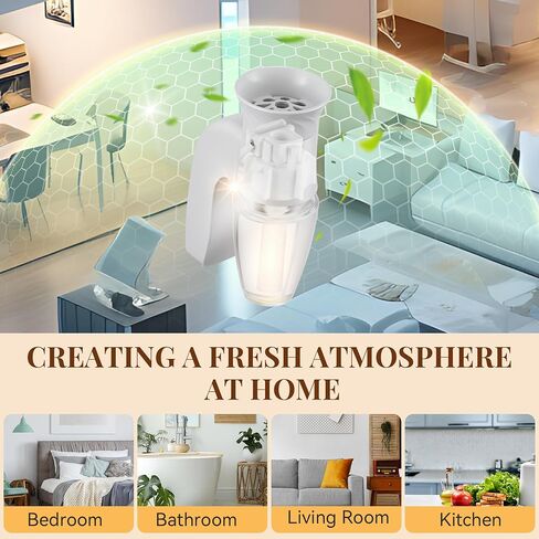 Nuanchu 2 Pack Wall Fragrance Plug in with Timer Function, Night Light, Compatible with Bath and Body Works WallFlower Fragrance, Rotatable, Accurate Scent Diffuser Control, Not Included Refills in Saudi Arabia