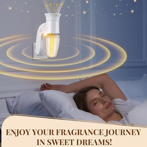 Nuanchu 2 Pack Wall Fragrance Plug in with Timer Function, Night Light, Compatible with Bath and Body Works WallFlower Fragrance, Rotatable, Accurate Scent Diffuser Control, Not Included Refills in Saudi Arabia