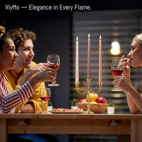 Viyffo 10 Inch Brown Taper Candles Set of 4 Unscented Smokeless Long Tall Tapered Candle for Candlesticks Wedding Home Decor Dinner in Saudi Arabia