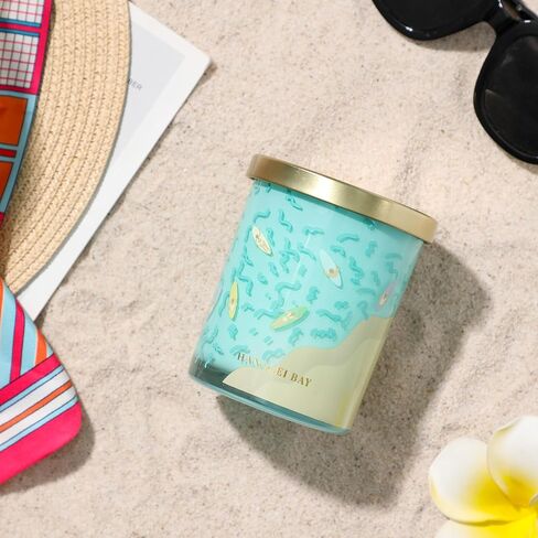 Happy Camper Scented Candle, Sea Salt Scented, 10oz Soy Wax Candle, Camping Gift Hiking Gift for Friends in Saudi Arabia