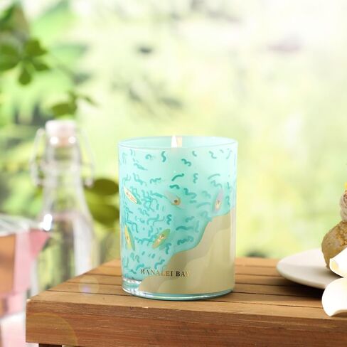 Happy Camper Scented Candle, Sea Salt Scented, 10oz Soy Wax Candle, Camping Gift Hiking Gift for Friends in Saudi Arabia