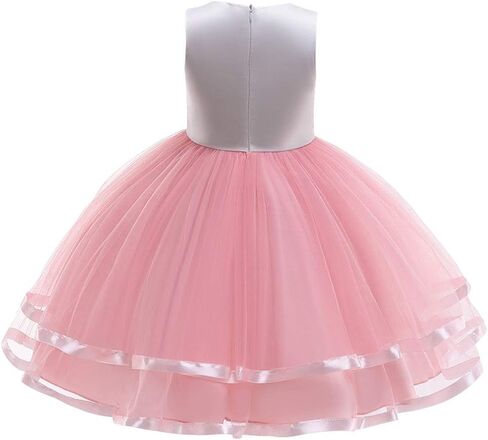 Unicorn Costume, Princess Unicorn Dress Fancy Dress with Necklace, Headband for Kids & Toddlers Birthday in Kuwait