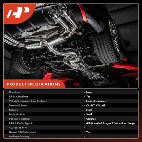 A-Premium Front Pront Convalter with Gasket Kit-Fit Directived مع Toyota 4Runner 1996 1997 1998 1999 2000 ، 3.4L ، E.P.A. متوافق in Saudi Arabia