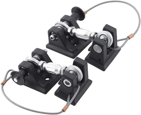 DV8 Offroad | D-JL-190001-K | Hood Hold Down Set لـ 18-25 Wrangler JL & 20-25 Gladiator JT | غير قفل | دبوس الإفراج السريع وربط القابل للضبط | الفولاذ المقاوم للصدأ والبليت الألومنيوم in Kuwait