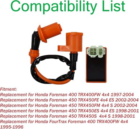 Ignition Coil CDI Box Replacement for Honda FourTrax Foreman 400 450 TRX400FW 1995-2004 Replacement for 38710-hm7-004 in Saudi Arabia