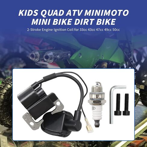 2 لفائف إشعال محرك السكتة الدماغية ، بديل لـ 33cc 43cc 47cc 49cc 50cc mini moto dirt bike pike scooter quad atv minimoto mini bike bike in Saudi Arabia