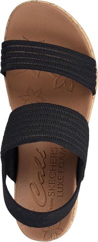 Skechers Women's Beverlee-Sheer Luck Wedge Sandal, White, 6.5 in Saudi Arabia