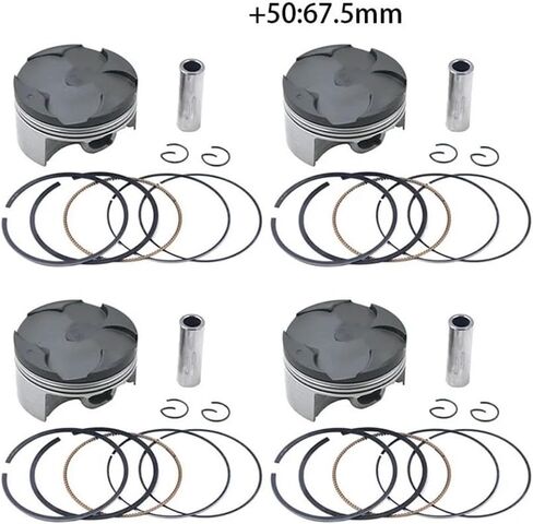 1/4 أجزاء نارية أجزاء مكبس طقم رنين ملائمة لـ CBR600 F5 2007-2019 CBR600RR 2007-2019 13101-MFJ-A40 (4 مجموعات 67.5 مم) in Kuwait