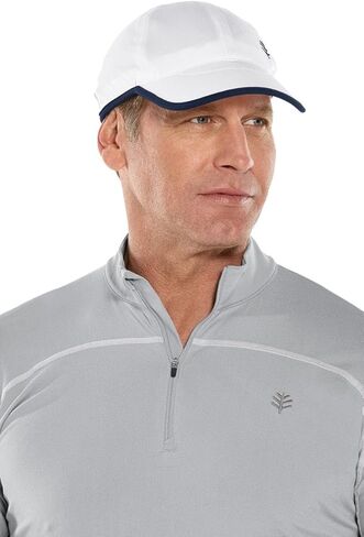 Coolibar Upf 50+ Women's Wave Rider Sport Cap - Sun Sundraction (صغير/متوسط أبيض) in Saudi Arabia