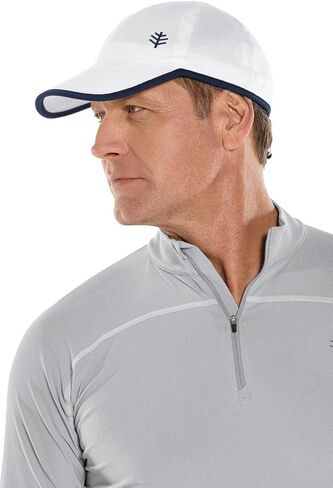 Coolibar Upf 50+ Women's Wave Rider Sport Cap - Sun Sundraction (صغير/متوسط أبيض) in Saudi Arabia