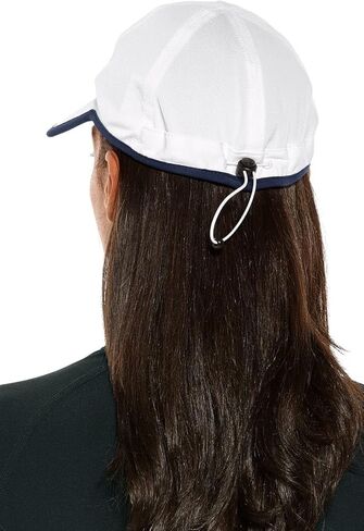 Coolibar Upf 50+ Women's Wave Rider Sport Cap - Sun Sundraction (صغير/متوسط أبيض) in Saudi Arabia