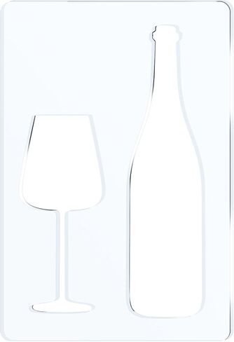 Wine Glass Router Templates, Acrylic Router Inlay Template for Woodworking, 5mm Thick Decorative Template Router Jig Woodworking Craft Tracing Stencils Guide Tool in Kuwait