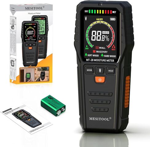 Moisture Meter, Wood Moisture Tester for Walls Drywall Concrete, Firewood Moisture Meters Hardwood Lumber Floor Carpet Water Leak Detector for Logs in Saudi Arabia