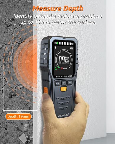 Moisture Meter, Wood Moisture Tester for Walls Drywall Concrete, Firewood Moisture Meters Hardwood Lumber Floor Carpet Water Leak Detector for Logs in Saudi Arabia