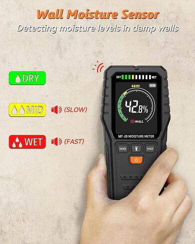 Moisture Meter, Wood Moisture Tester for Walls Drywall Concrete, Firewood Moisture Meters Hardwood Lumber Floor Carpet Water Leak Detector for Logs in Saudi Arabia