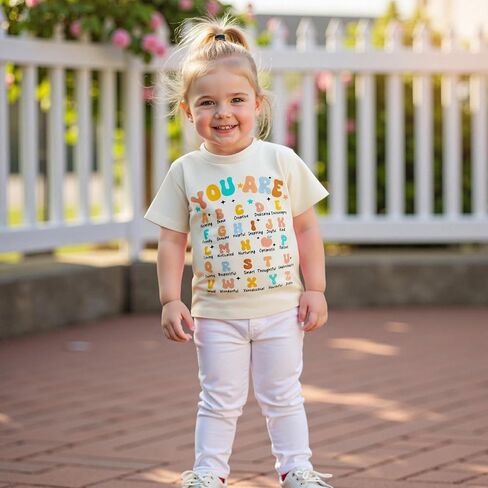 Back to School Outfits for Girls Boys Toddler Letter Print First Day of School Shirt for Preschool Kindergarten in Kuwait