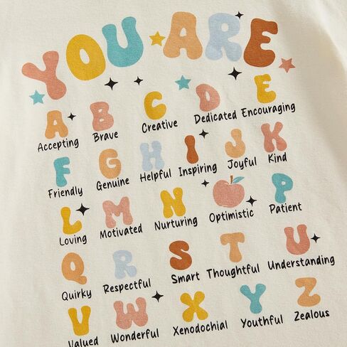 Back to School Outfits for Girls Boys Toddler Letter Print First Day of School Shirt for Preschool Kindergarten in Kuwait